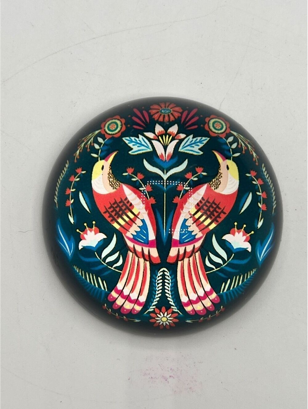 Paper Source Decorative Birds Paperweight with Floral Design